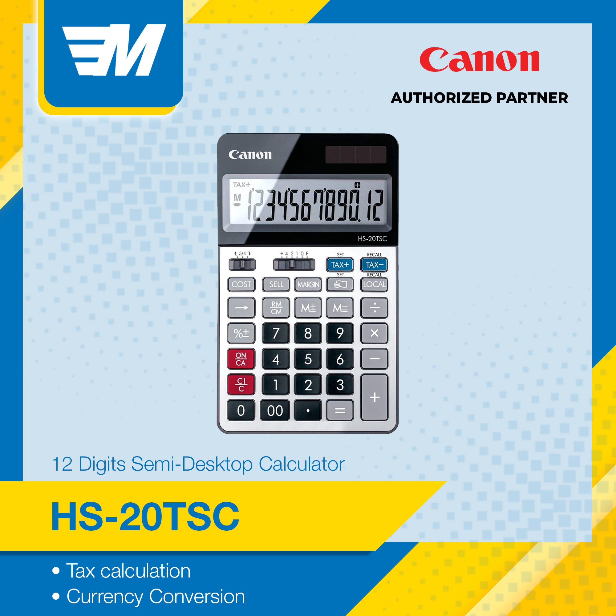 Canon HS-20TSC 12-digits Semi-Desktop Calculator