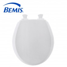 Bemis 600E2 White Round Wood Slow Toilet Seat