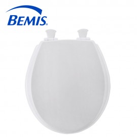 Bemis 600E2 White Round Wood Slow Toilet Seat