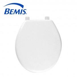 Bemis 4800AD White Round Plastic Toilet Seat
