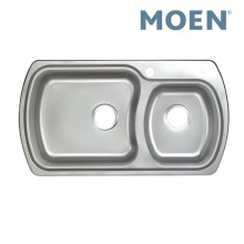 Moen 23600 Double Bowl Stainless Steel Kitchen Sink