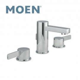 Moen 57128 Sterope chrome two-handle low arc bathroom faucet, Lavatory Faucet