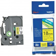 Brother TZe-641 Labelling Tape – Black on Yellow, 18mm wide Standard Laminated